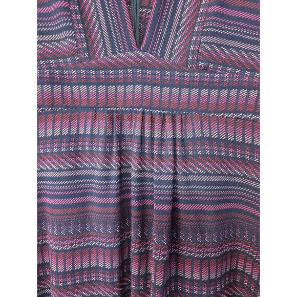 Amanda Uprichard Paxton Juniper Stripe Purple Plunge V-Neck Mini Knit Dress, XS - Picture 6 of 12
